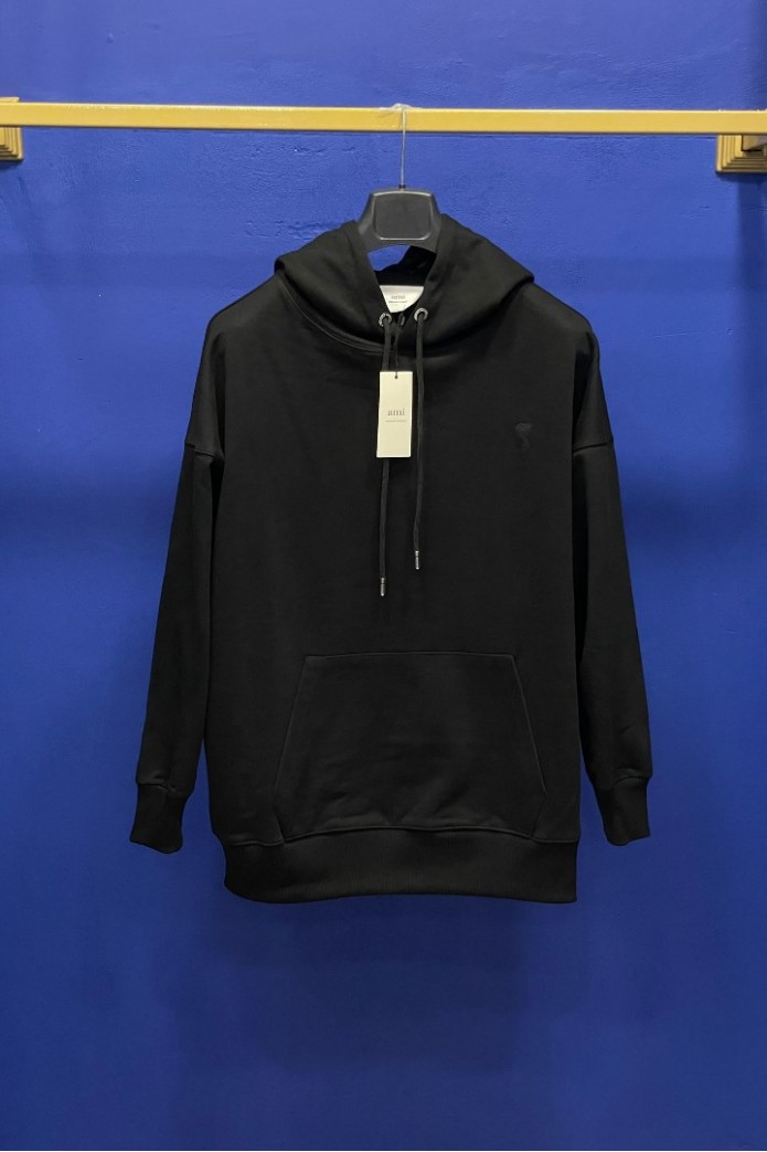 Ami Paris Small Heart Hoodie Black