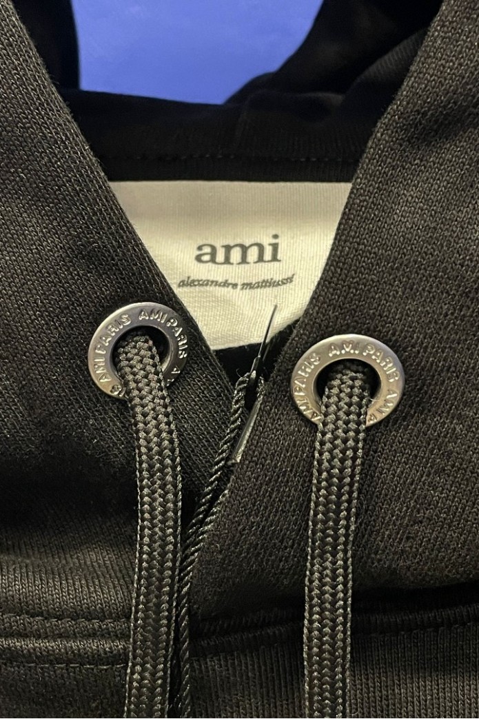 Ami Paris Small Heart Hoodie Black