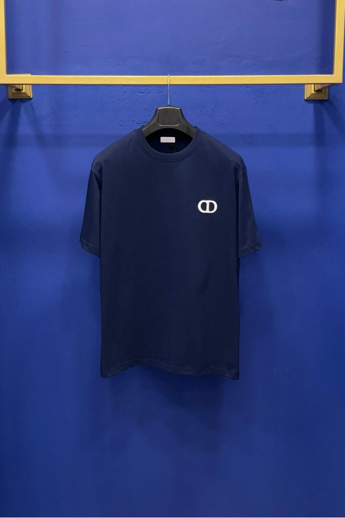 Dior CD White Logo On A Navy Blue