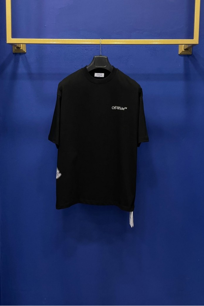 Off White Dotted Logo Black