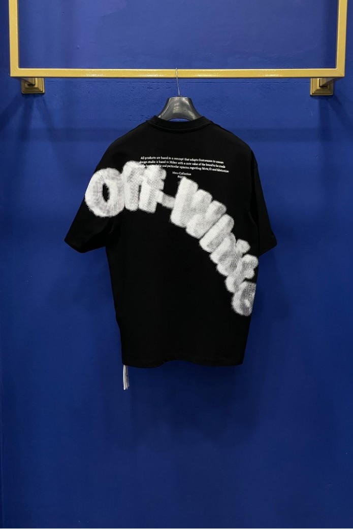 Off White Dotted Logo Black